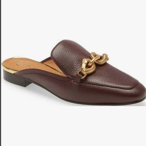 Tory Burch Jessa Backless Loafer Mule in Fig / Burgundy - Size 8